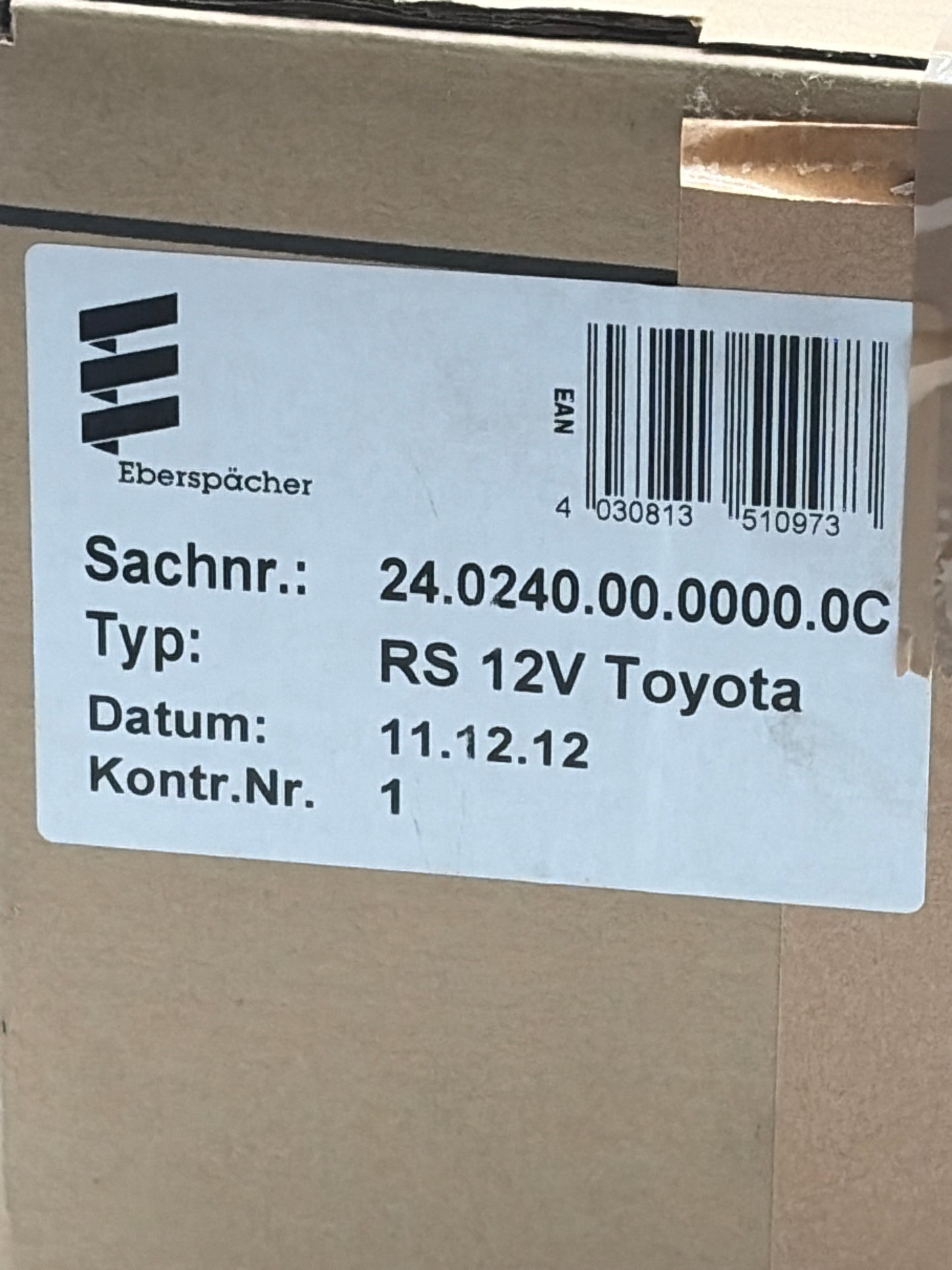 Eberspächer RS 12V Toyota 24.0240.00.0000.0C