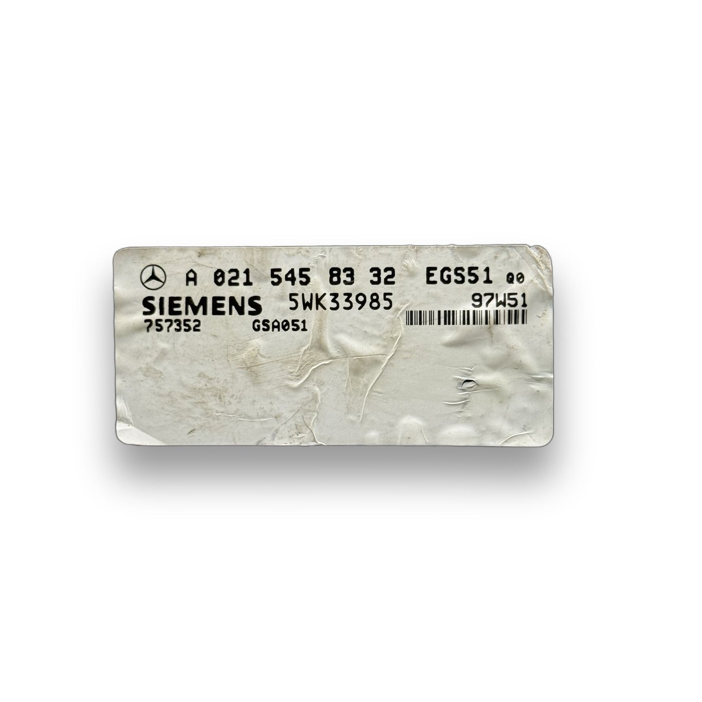 Steuergeräte (ECU / TCU) Mercedes-Benz A0215458332 – Vorderseite