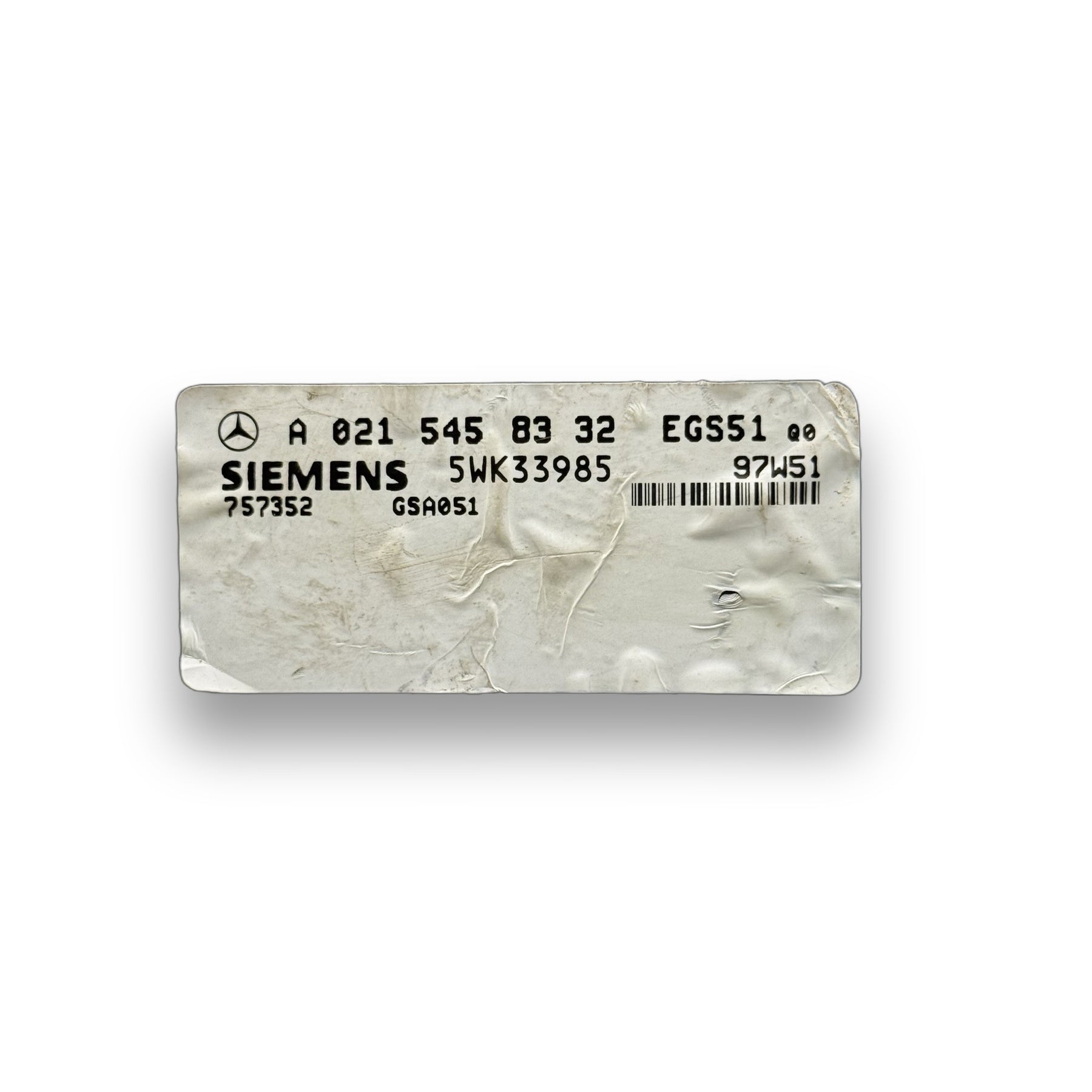 Steuergeräte (ECU / TCU) Mercedes-Benz A0215458332 – Vorderseite