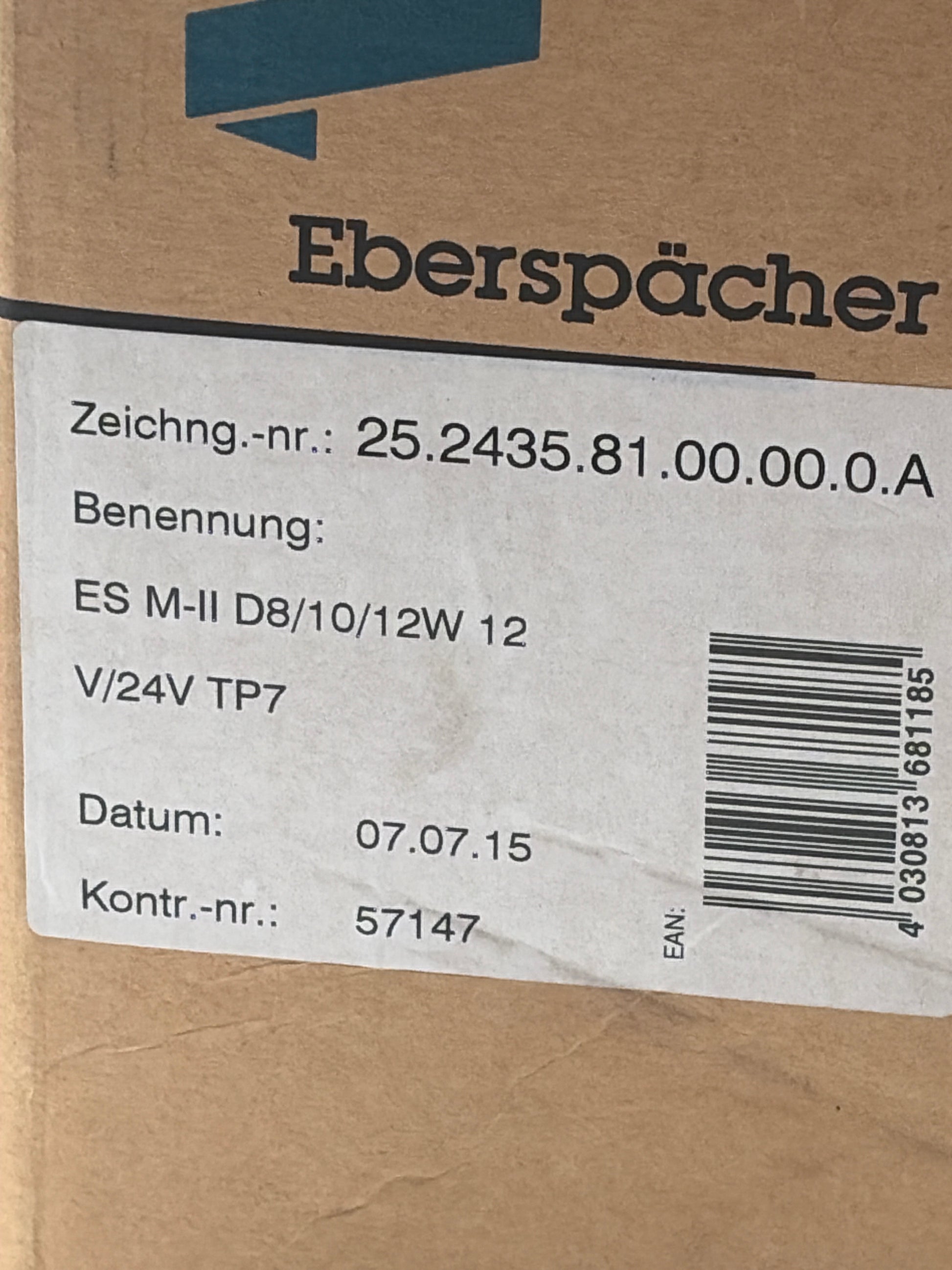 Eberspächer ES M-II D8/10/12W 12V/24V TP7 25.2435.81.0000.0A