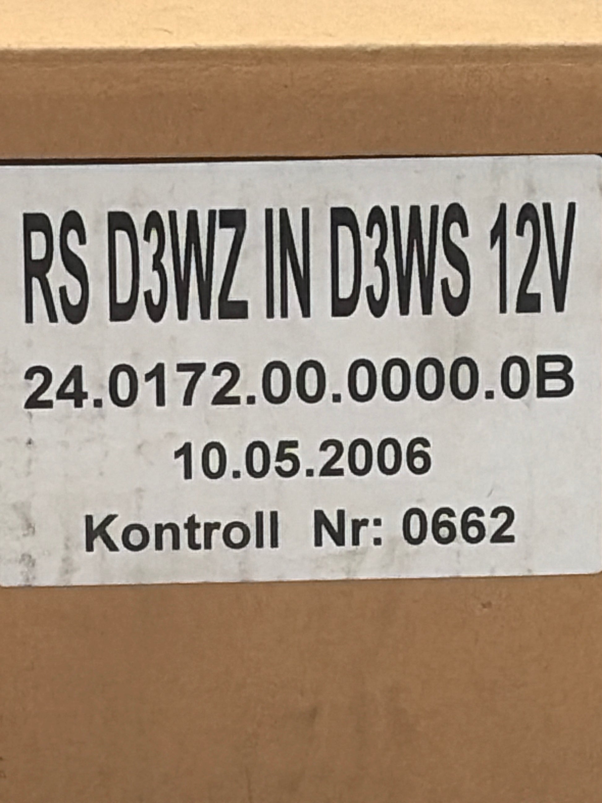 Eberspächer RS D3WZ IN D3WS 12V 24.0172.00.0000.0B