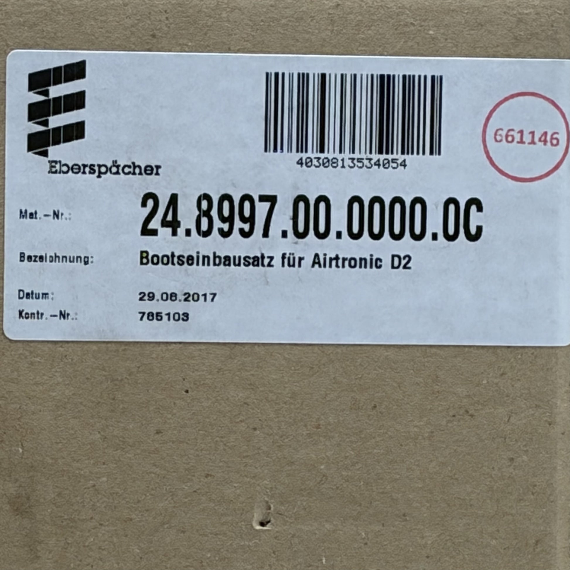Eberspächer Bootseinbausatz für Airtronic D2 24.8997.00.0000.0C