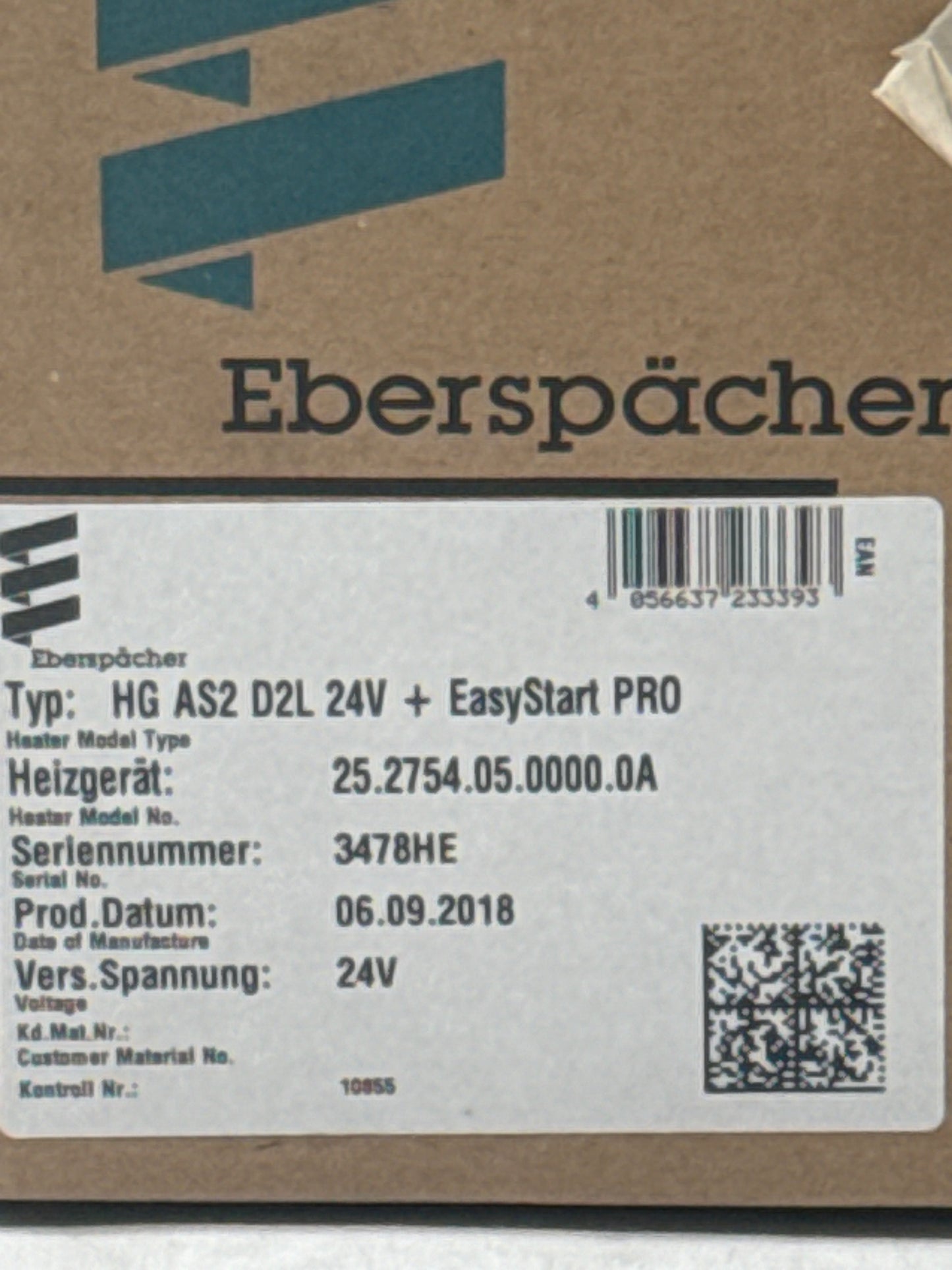 Eberspächer HG AS2 D2L 24V + EasyStart PRO 25.2754.05.0000.0A
