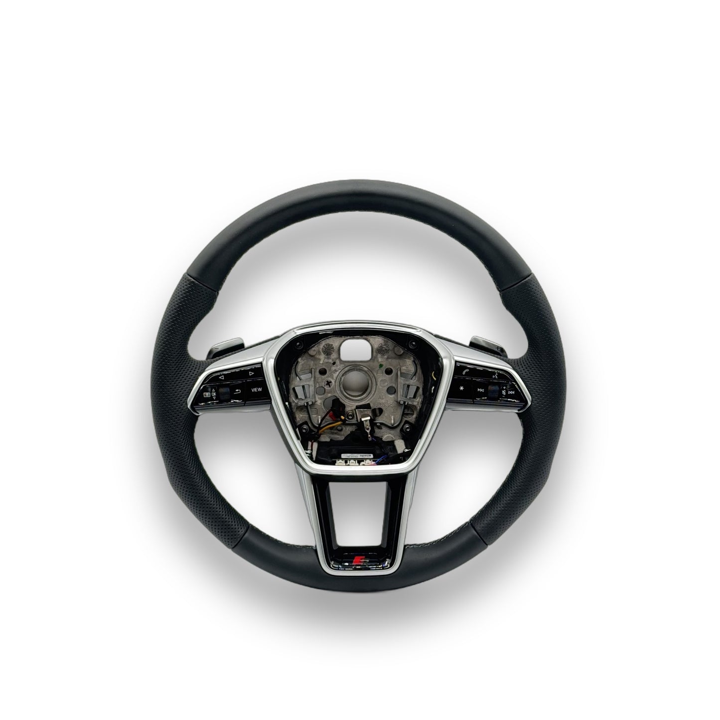 Audi S-Line Multifunktionslenkrad 4KE419091S Leder beheizbar Flat-Bottom Soul/Expressrot