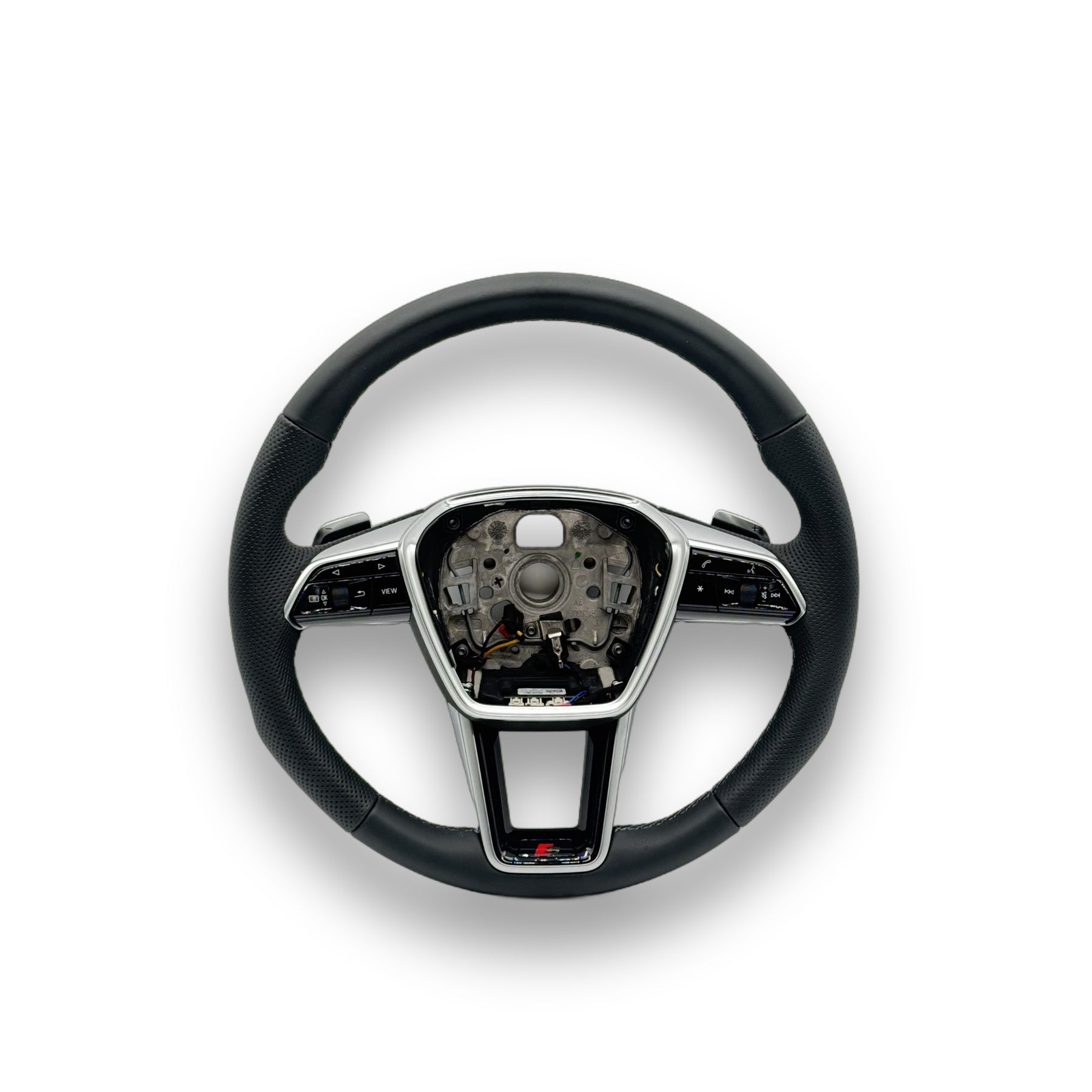Audi S-Line Multifunktionslenkrad 4KE419091S Leder beheizbar Flat-Bottom Soul/Expressrot