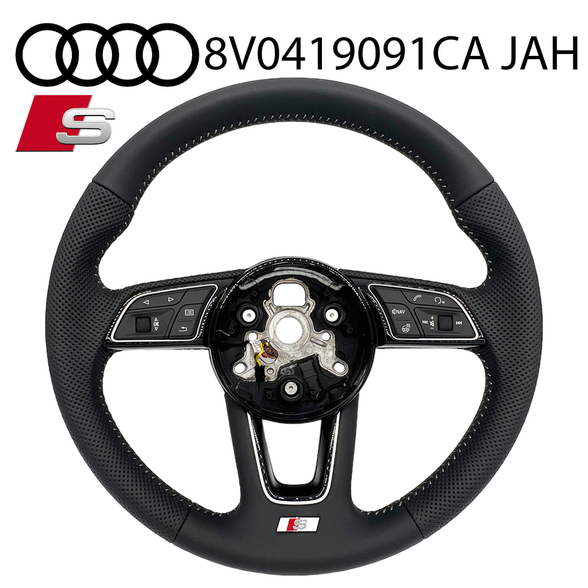Audi A3 S3 S-Line Multifunktionssportlenkrad Leder beheizbar 8V0419091CA JAH – Titelbild