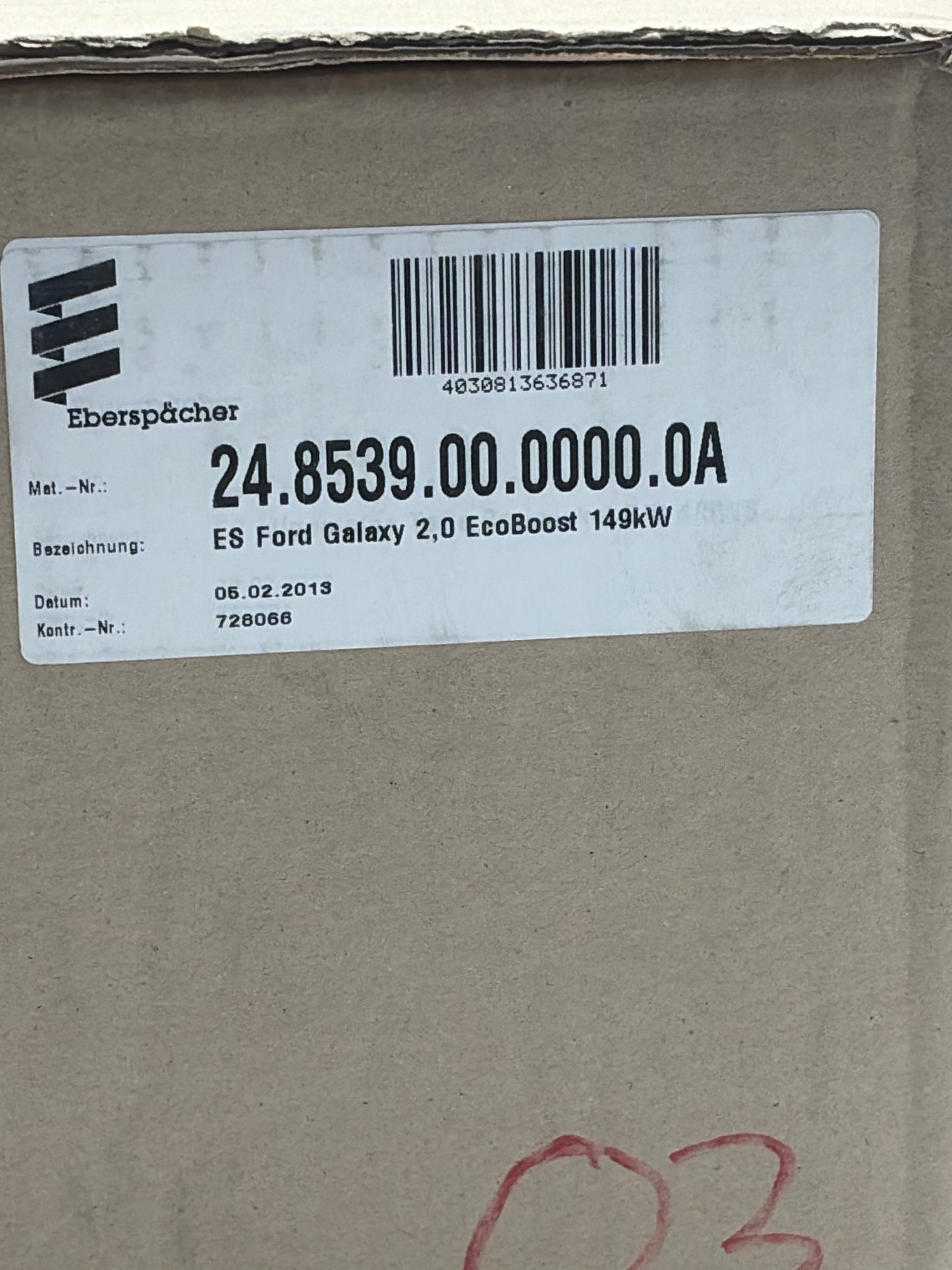 Eberspächer ES Ford Galaxy 2,0 EcoBoost 149kW 24.8539.00.0000.0A