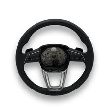 Original Audi S-Line Multifunktionssportlenkrad, Teilnummer 80A419091CF, Flachboden-Design, Leder soul/felsgrau