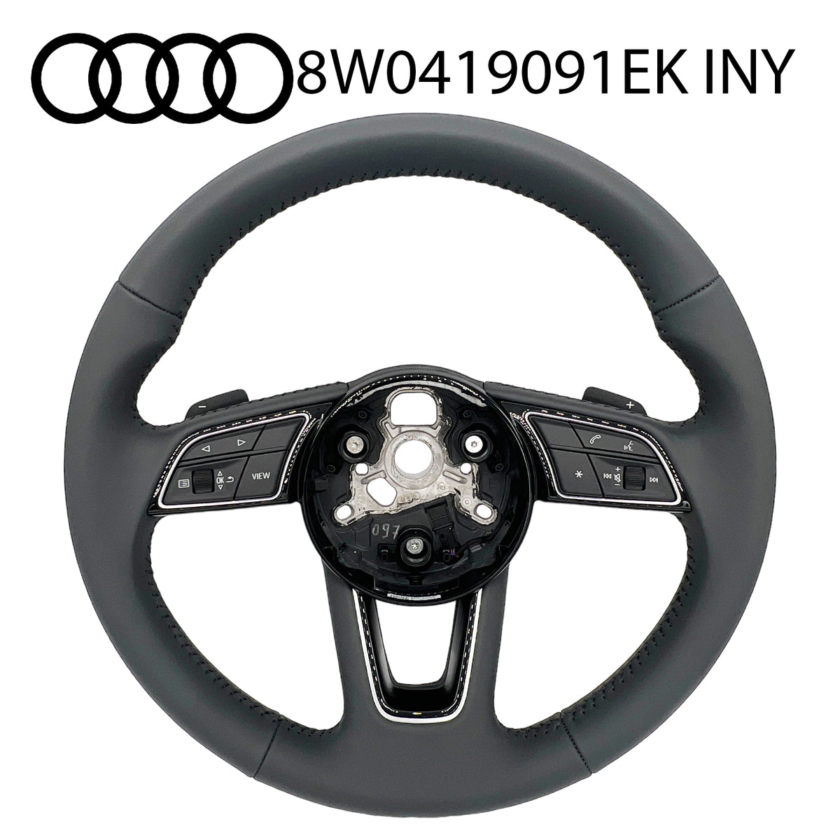 Audi A4 A5 Multifunktionssportlenkrad Leder granitgrau Tiptronic 8W0419091EK INY – Titelbild