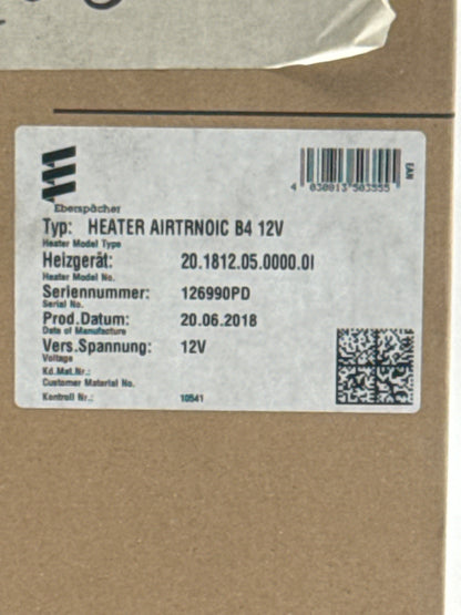 Eberspächer HEATER AIRTRONIC B4 12V 20.1812.05.0000.0I