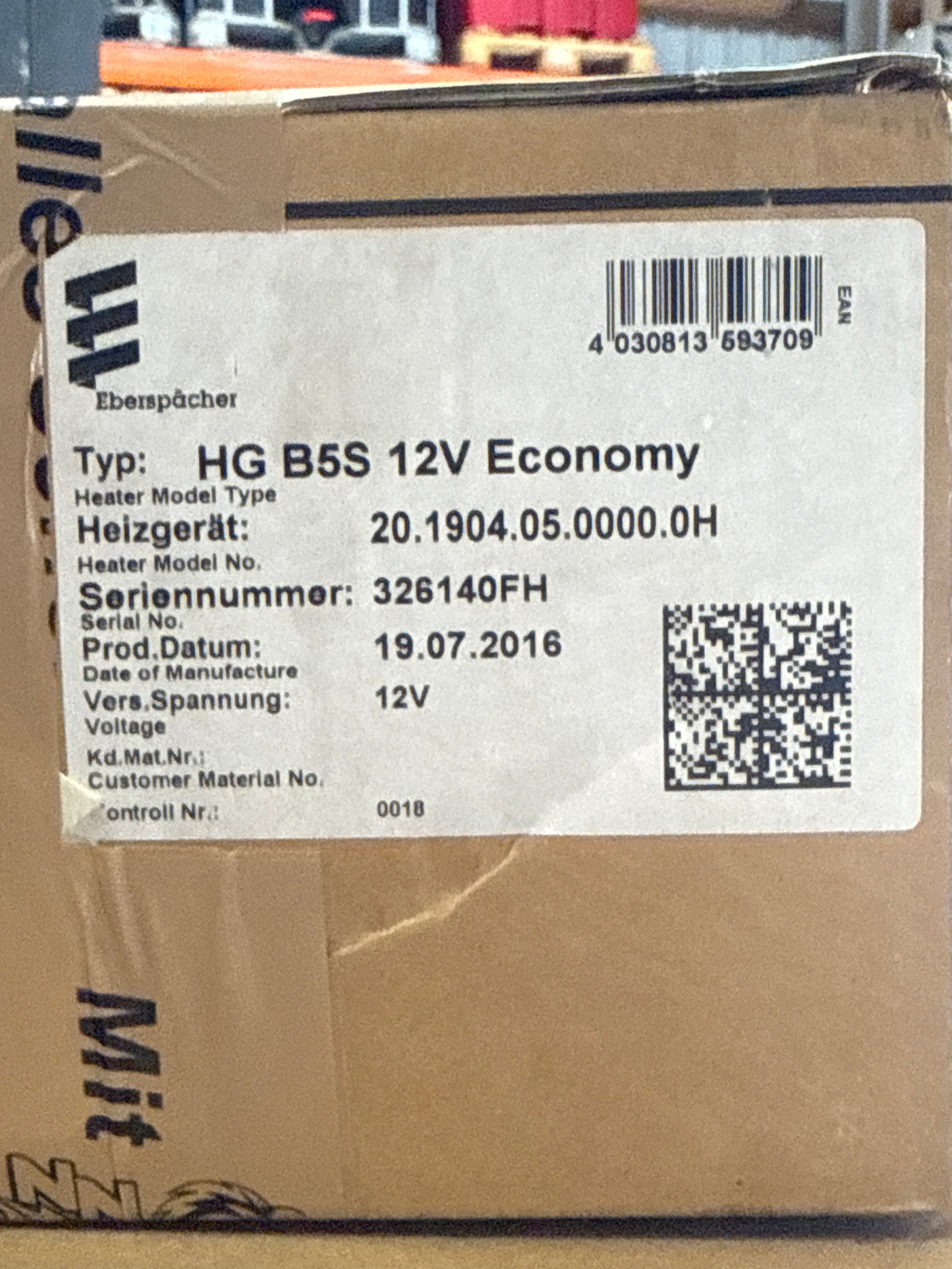 Eberspächer HG B5S 12V Economy 20.1904.05.0000.0H