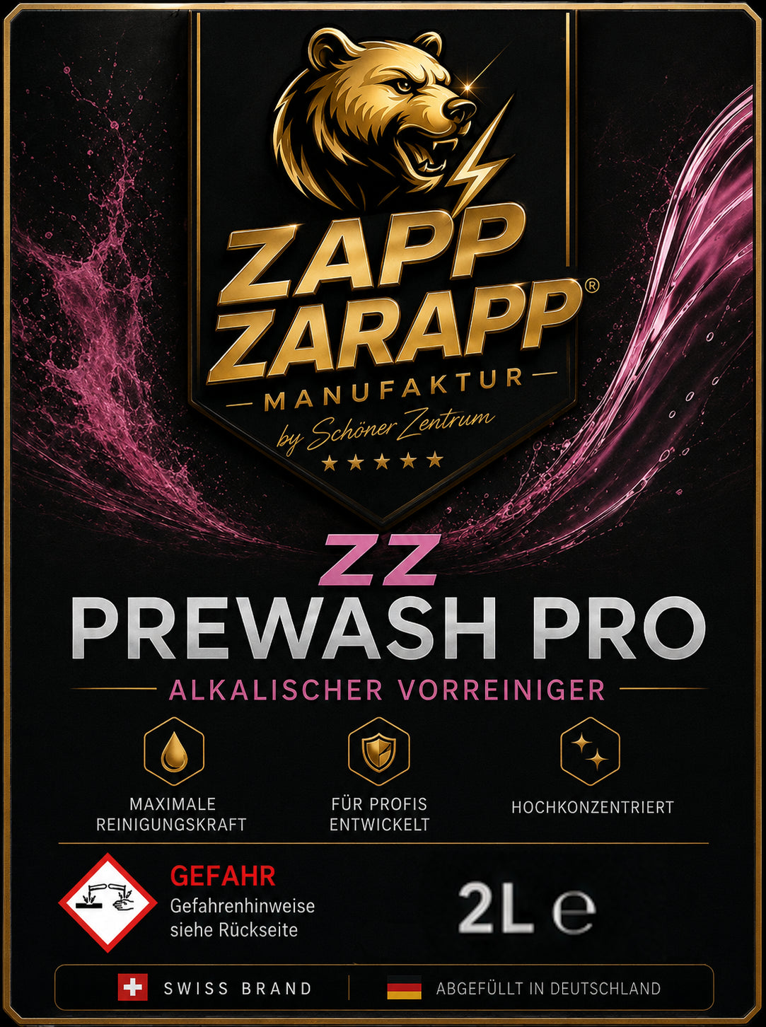 ZZ Prewash Pro – Alkalischer Vorreiniger 2 L (Prototype)