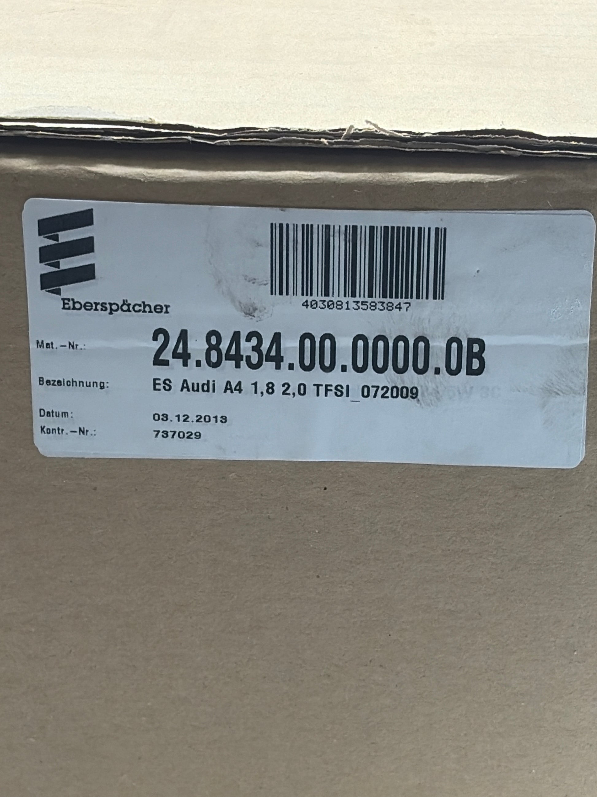 Eberspächer ES Audi A4 1,8 2,0 TFSI_072009 24.8434.00.0000.0B