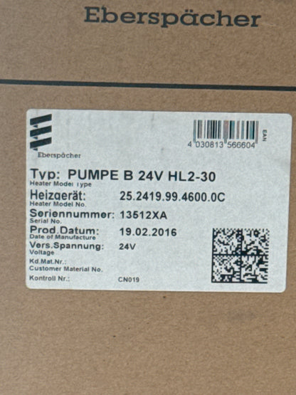 Eberspächer PUMPE B 24V HL2-30 25.2419.99.4600.0C