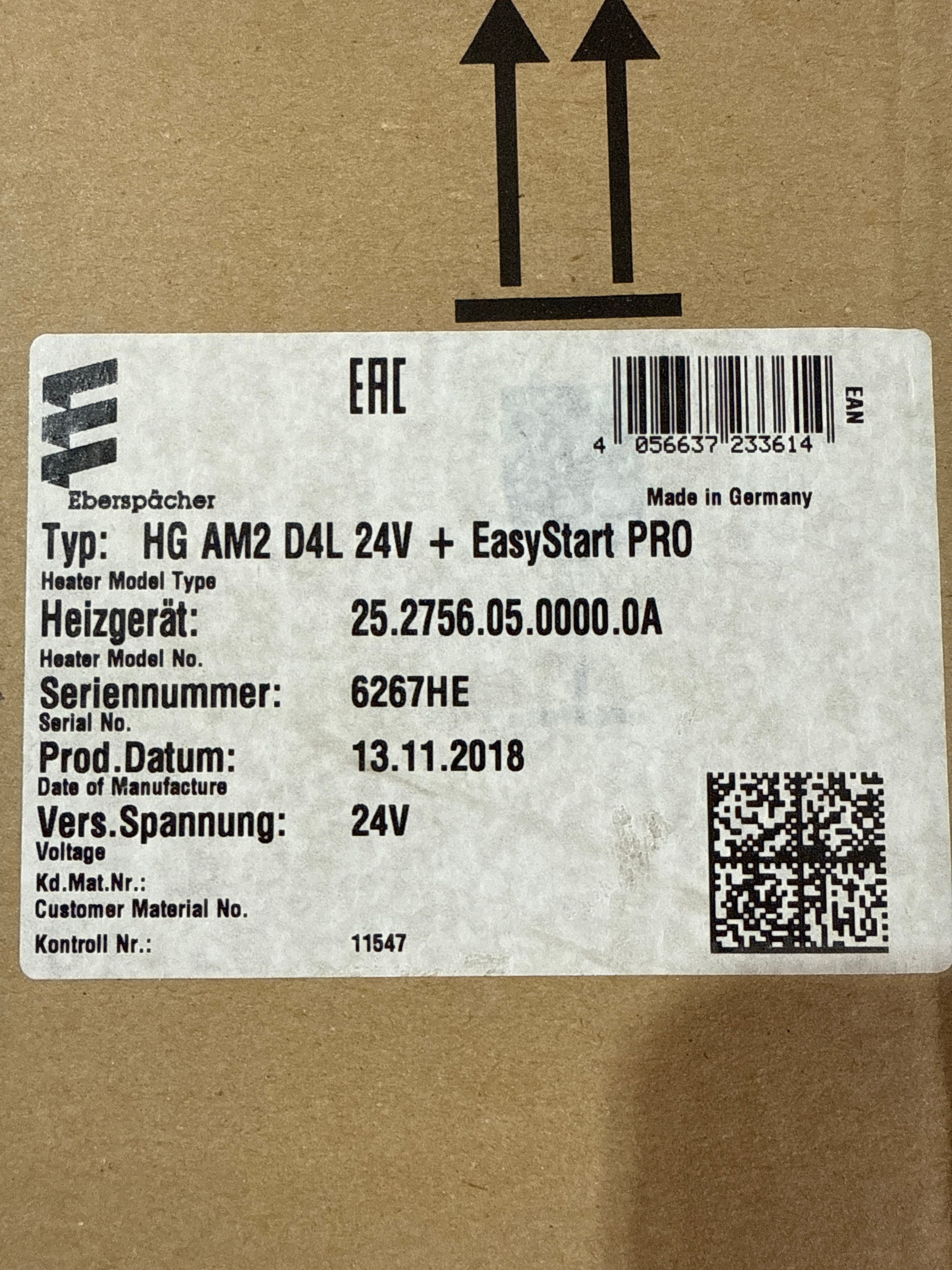 Eberspächer HG AM2 D4L 24V + EasyStart PRO 25.2756.05.0000.0A