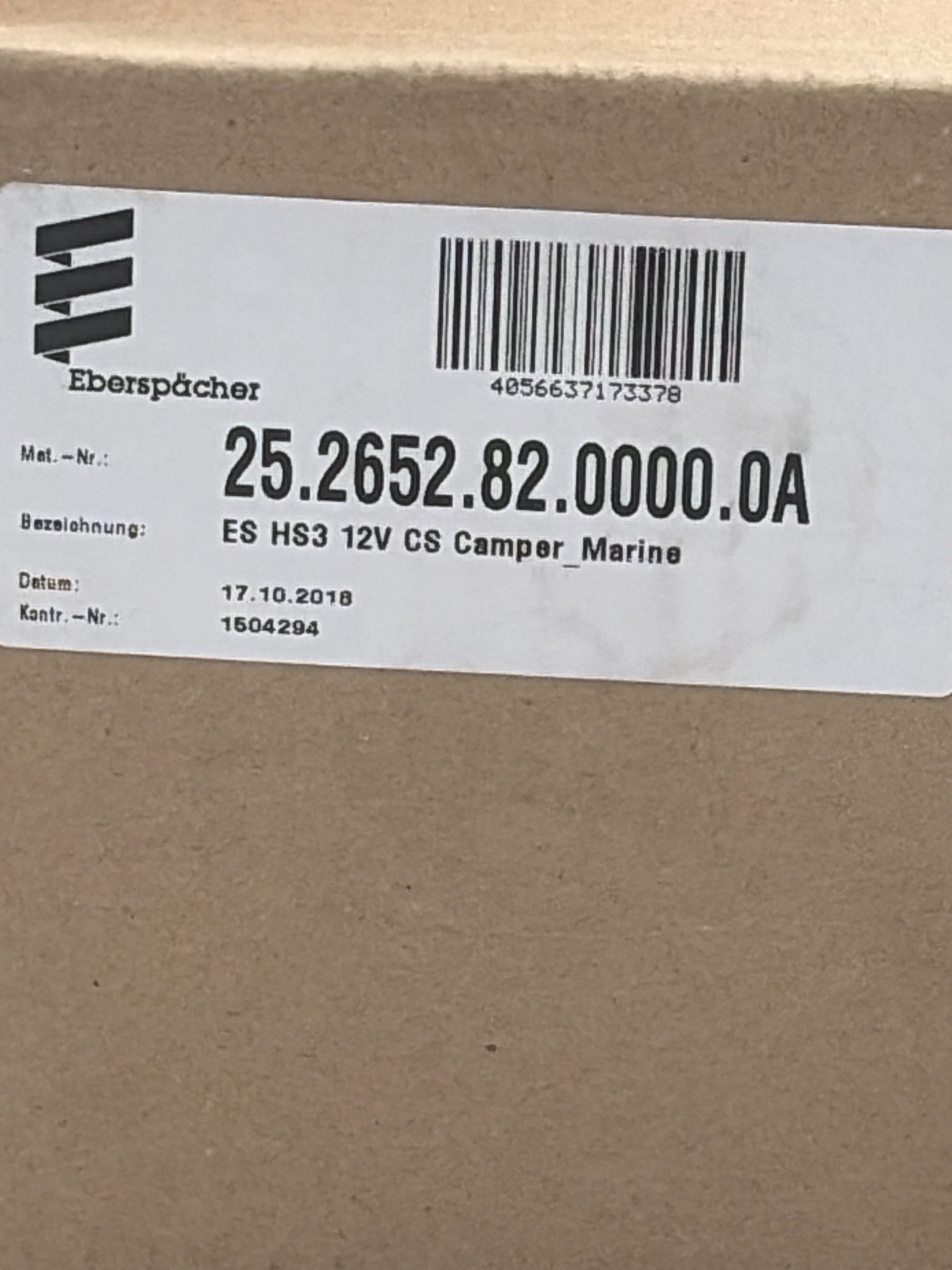Eberspächer ES HS3 12V CS Camper_Marine 25.2652.82.0000.0A