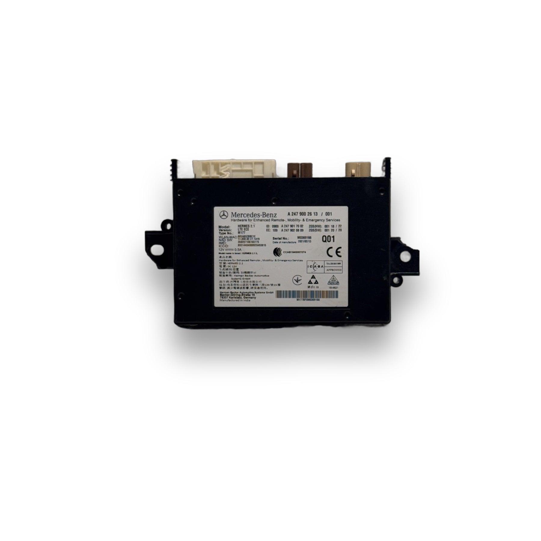 Steuergeräte (ECU / TCU) Mercedes-Benz A2479002613 – Vorderseite