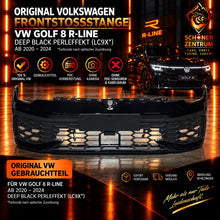 Original VW Golf 8 R-Line Frontstoßstange Deep Black Perleffekt – Vorderseite