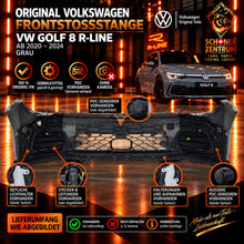 Original VW Golf 8 R-Line Frontstoßstange grau mit PDC – Rückseite