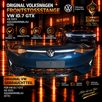 Original VW ID.7 GTX Frontstoßstange Aquamarin – Rückseite und Lieferumfang