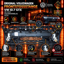 Original VW ID.7 GTX Frontstoßstange Aquamarin – Vorderansicht