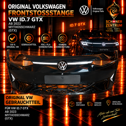 Original VW ID.7 GTX Frontstoßstange Mythosschwarz – Frontansicht