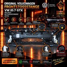 Original VW ID.7 GTX Frontstoßstange Mythosschwarz – Rückseite und Details