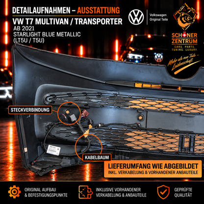 VW T7 Stoßstange Kabelbaum Steckverbindungen Detail