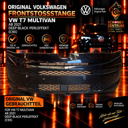 Original VW T7 Multivan Frontstoßstange Deep Black Perleffekt C9X