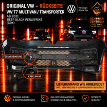 Original VW T7 Multivan Frontstoßstange Deep Black C9X Rückseite Kabelbaum