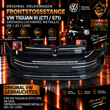 Original VW Tiguan III CT1 571 Frontstoßstange Grenadillschwarz Metallic gebraucht