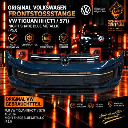 Original VW Tiguan III CT1 Frontstoßstange Night Shade Blue Metallic P5J Vorderseite