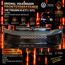 Original VW Tiguan III CT1 R-Line Frontstoßstange Cipressino-Grau Vorderansicht
